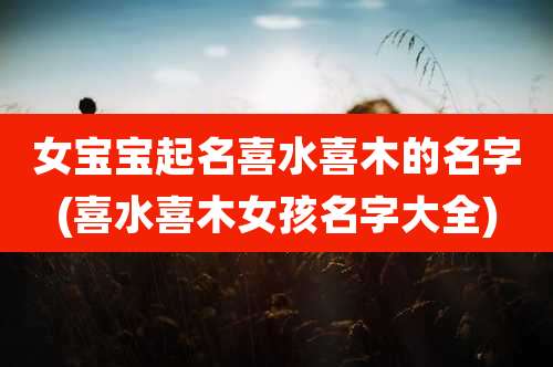 女宝宝起名喜水喜木的名字(喜水喜木女孩名字大全)