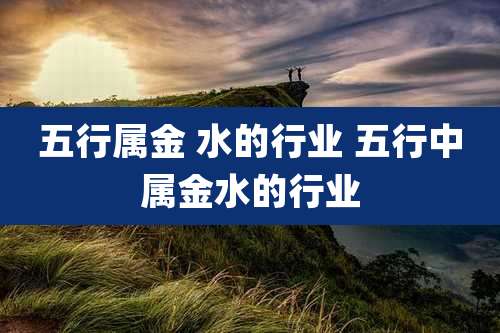 五行属金 水的行业 五行中属金水的行业