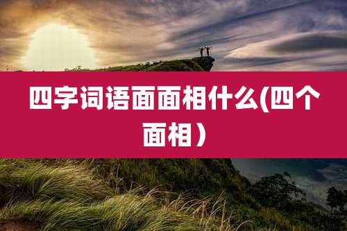 四字词语面面相什么(四个面相）