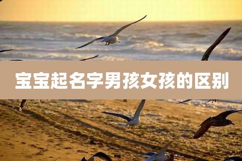 宝宝起名字男孩女孩的区别