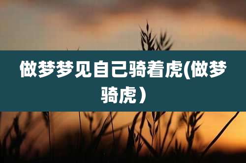 做梦梦见自己骑着虎(做梦骑虎）