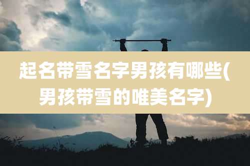 起名带雪名字男孩有哪些(男孩带雪的唯美名字)