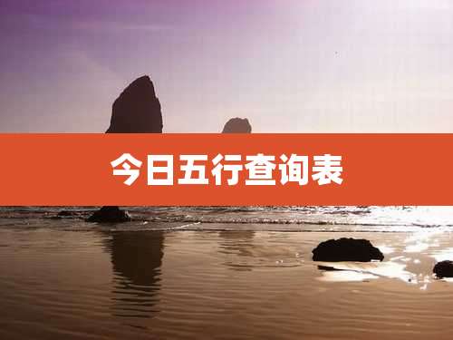 今日五行查询表