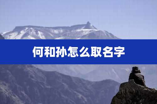 何和孙怎么取名字