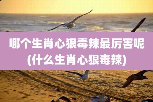 哪个生肖心狠毒辣最厉害呢(什么生肖心狠毒辣)