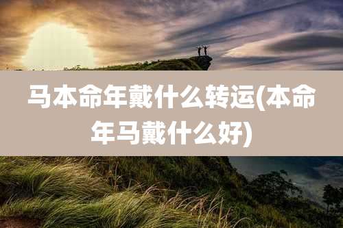 马本命年戴什么转运(本命年马戴什么好)
