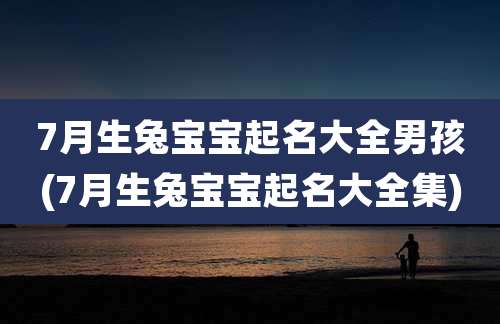 7月生兔宝宝起名大全男孩(7月生兔宝宝起名大全集)
