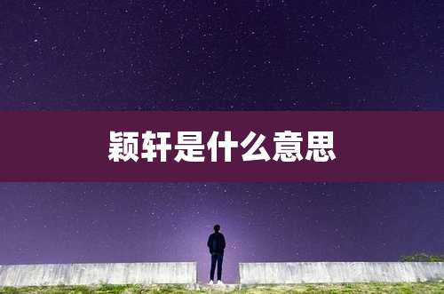 颖轩是什么意思