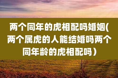 两个同年的虎相配吗婚姻(两个属虎的人能结婚吗两个同年龄的虎相配吗）