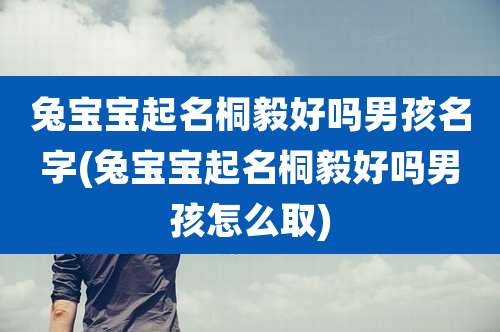 兔宝宝起名桐毅好吗男孩名字(兔宝宝起名桐毅好吗男孩怎么取)