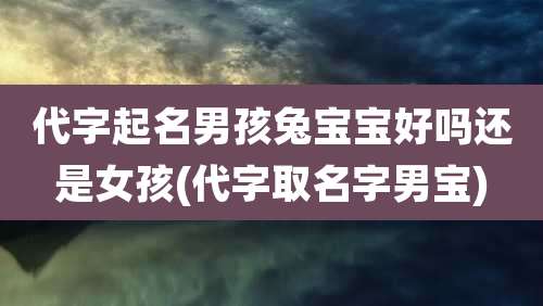 代字起名男孩兔宝宝好吗还是女孩(代字取名字男宝)