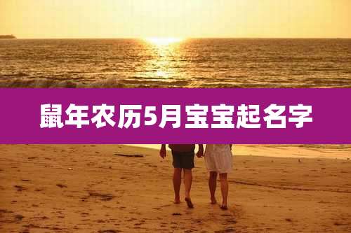 鼠年农历5月宝宝起名字