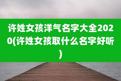 许姓女孩洋气名字大全2020(许姓女孩取什么名字好听)