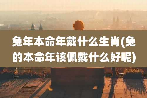 兔年本命年戴什么生肖(兔的本命年该佩戴什么好呢)