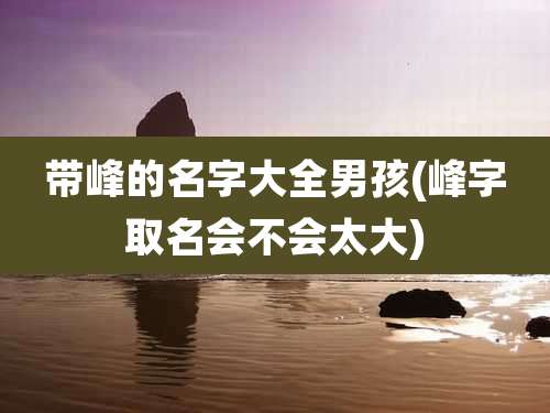 带峰的名字大全男孩(峰字取名会不会太大)