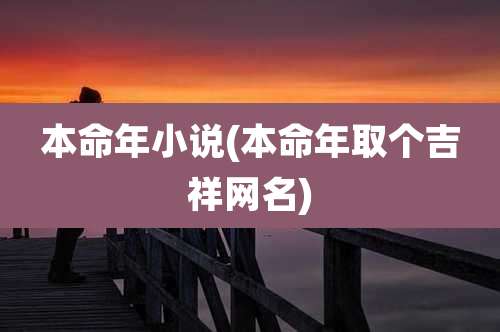 本命年小说(本命年取个吉祥网名)