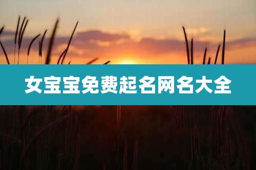 女宝宝免费起名网名大全