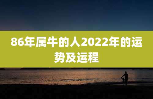 86年属牛的人2022年的运势及运程