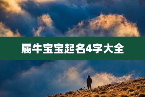 属牛宝宝起名4字大全