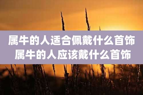 属牛的人适合佩戴什么首饰 属牛的人应该戴什么首饰