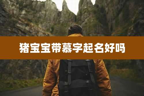 猪宝宝带慕字起名好吗