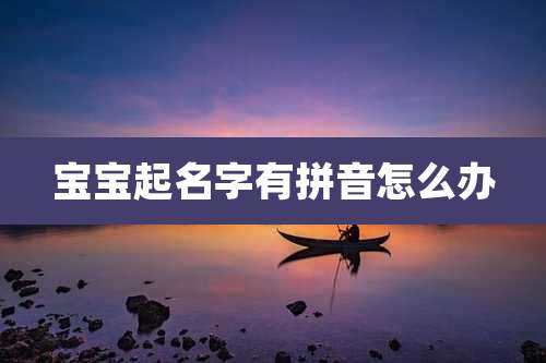 宝宝起名字有拼音怎么办