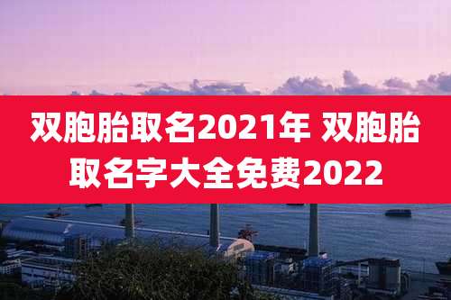 双胞胎取名2021年 双胞胎取名字大全免费2022