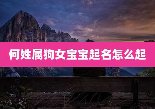 何姓属狗女宝宝起名怎么起