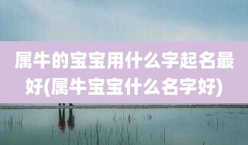 属牛的宝宝用什么字起名最好(属牛宝宝什么名字好)