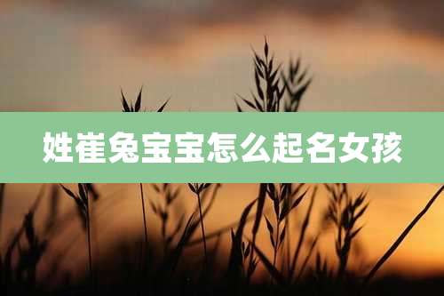 姓崔兔宝宝怎么起名女孩