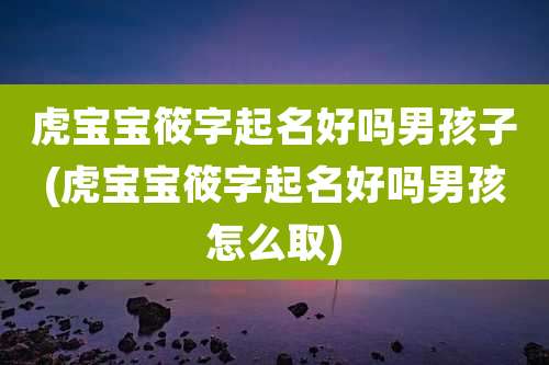 虎宝宝筱字起名好吗男孩子(虎宝宝筱字起名好吗男孩怎么取)