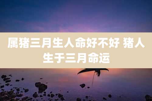 属猪三月生人命好不好 猪人生于三月命运