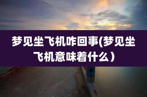 梦见坐飞机咋回事(梦见坐飞机意味着什么)