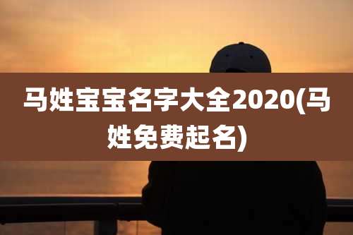 马姓宝宝名字大全2020(马姓免费起名)