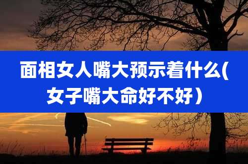 面相女人嘴大预示着什么(女子嘴大命好不好)