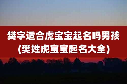 樊字适合虎宝宝起名吗男孩(樊姓虎宝宝起名大全)