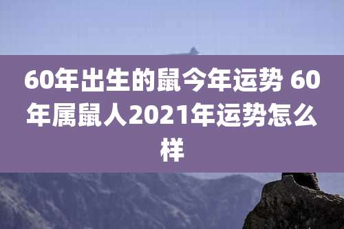 60年出生的鼠今年运势 60年属鼠人2021年运势怎么样