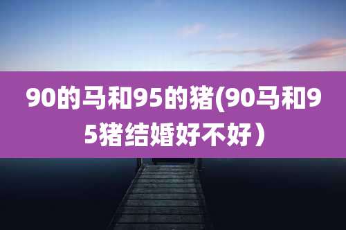 90的马和95的猪(90马和95猪结婚好不好)
