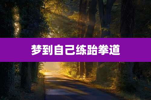 梦到自己练跆拳道