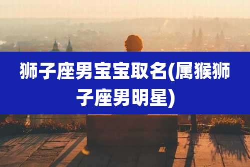 狮子座男宝宝取名(属猴狮子座男明星)