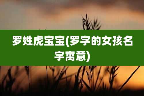 罗姓虎宝宝(罗字的女孩名字寓意)