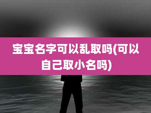 宝宝名字可以乱取吗(可以自己取小名吗)