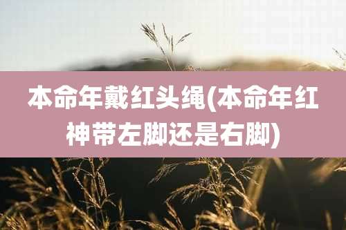 本命年戴红头绳(本命年红神带左脚还是右脚)