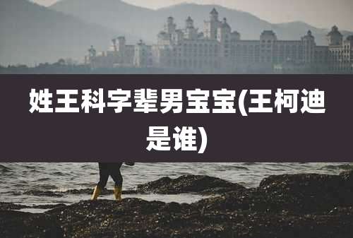 姓王科字辈男宝宝(王柯迪是谁)