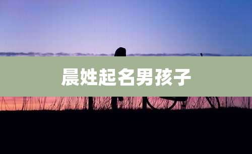 晨姓起名男孩子