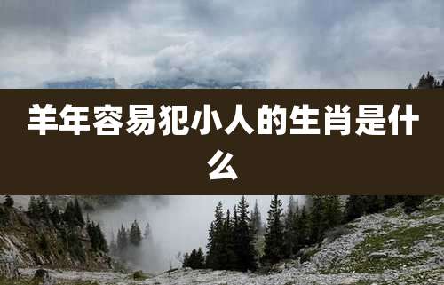 羊年容易犯小人的生肖是什么