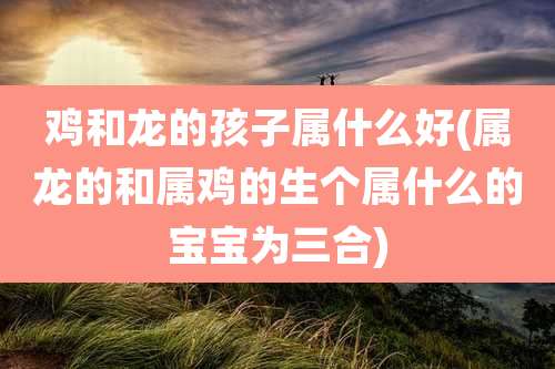 鸡和龙的孩子属什么好(属龙的和属鸡的生个属什么的宝宝为三合)