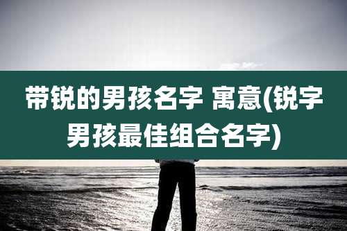 带锐的男孩名字 寓意(锐字男孩最佳组合名字)