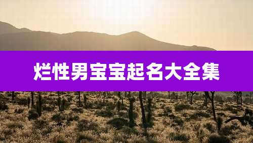 烂性男宝宝起名大全集