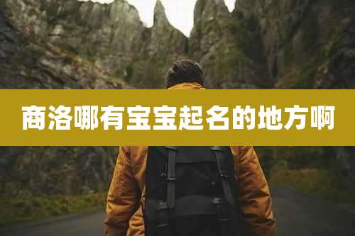 商洛哪有宝宝起名的地方啊